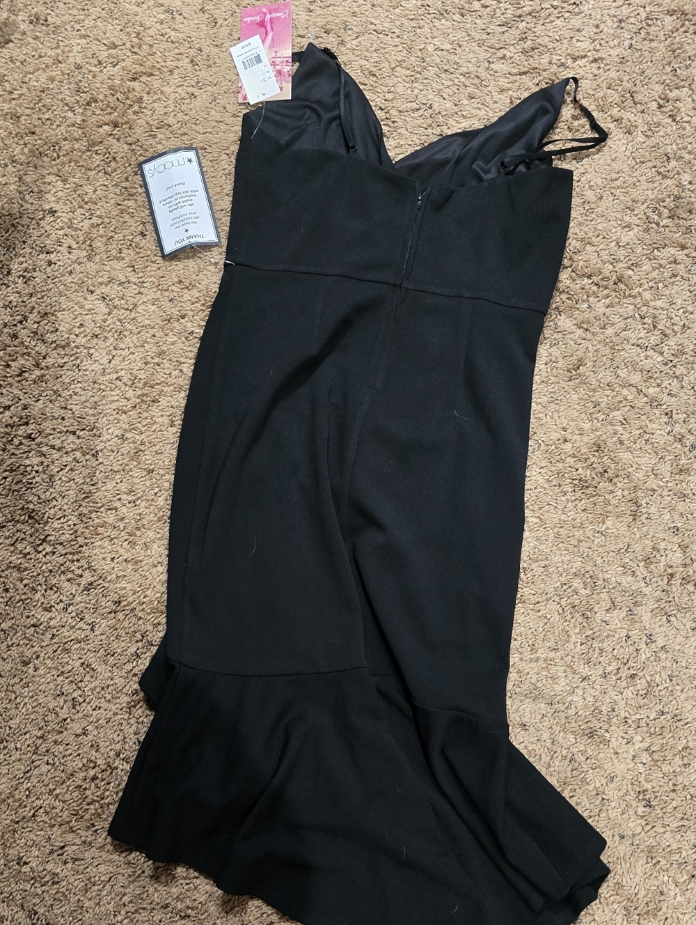 Emerald Sundae Black Ruffled Ruched Slip Dress - Picture 5 of 5